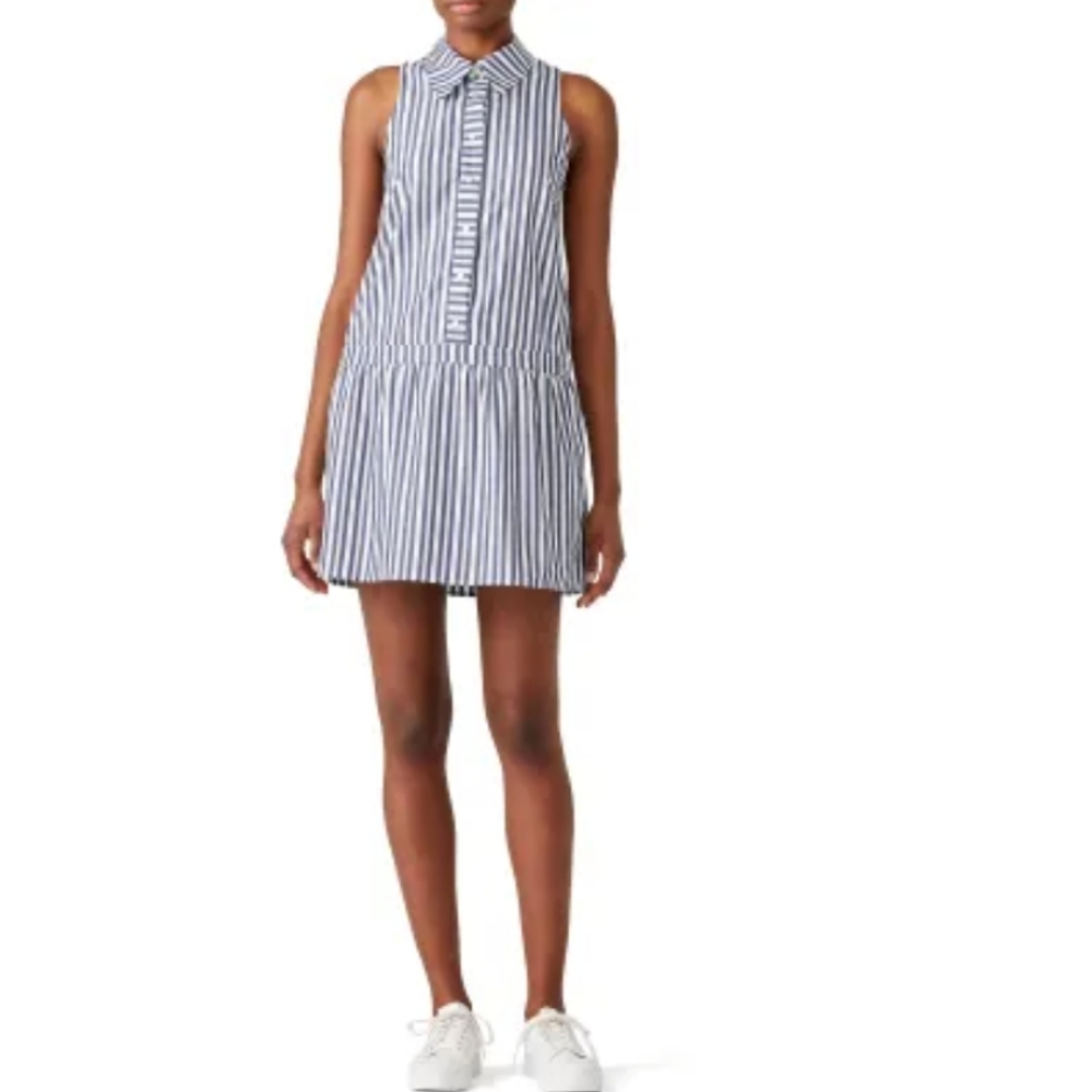 The Jetset Diaries Striped Cornflower Shirtdress